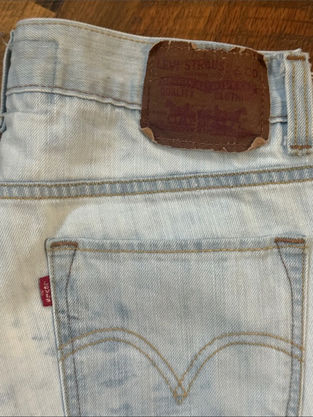 Levi’s 511 Skinny Jeans Light Wash Acid Bleach Denim W33 L32